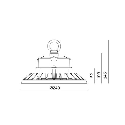 Plafonieră LED industrială RIO PRO HIGHBAY LED/100W/230V 4000K IP65