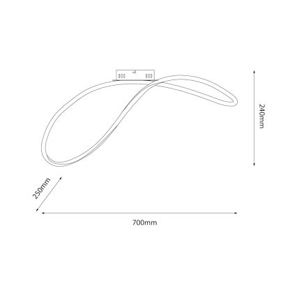 Plafonieră LED INFINITY LED/21W/230V negru