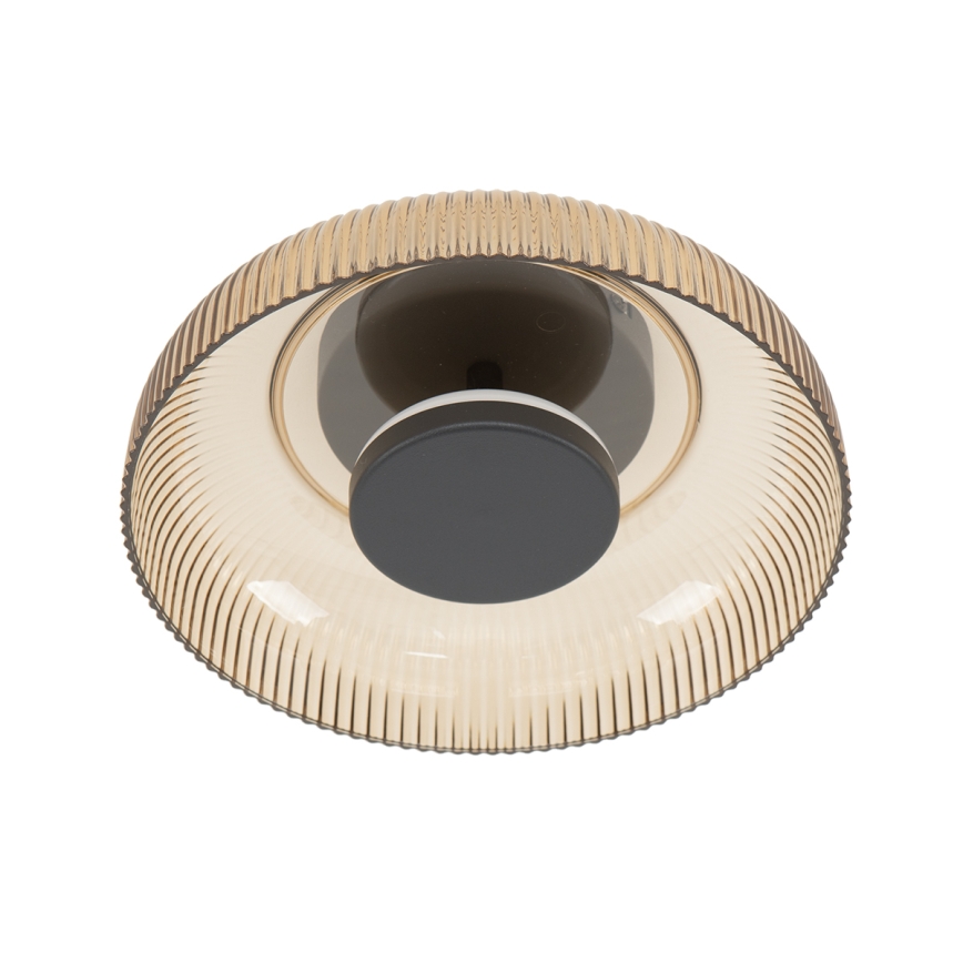 ITALUX - Plafonieră LED PASSO, 8W, 230V, 3000K, Ø25 cm, bej-fumuriu