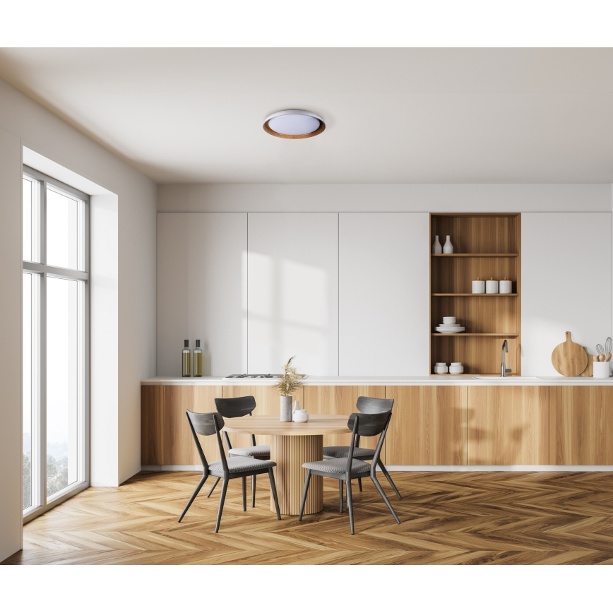 Plafonieră LED NIFU LED/17,8W/230V d. 43 cm alb/maro