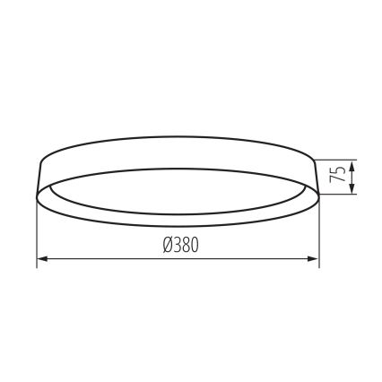 Plafonieră LED SOLN LED/17,5W/230V d. 38 cm alb/auriu