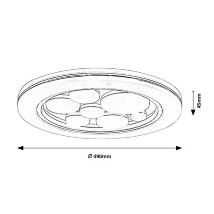 Plafonieră LED LED/36W/230V diametru 49 cm Rabalux