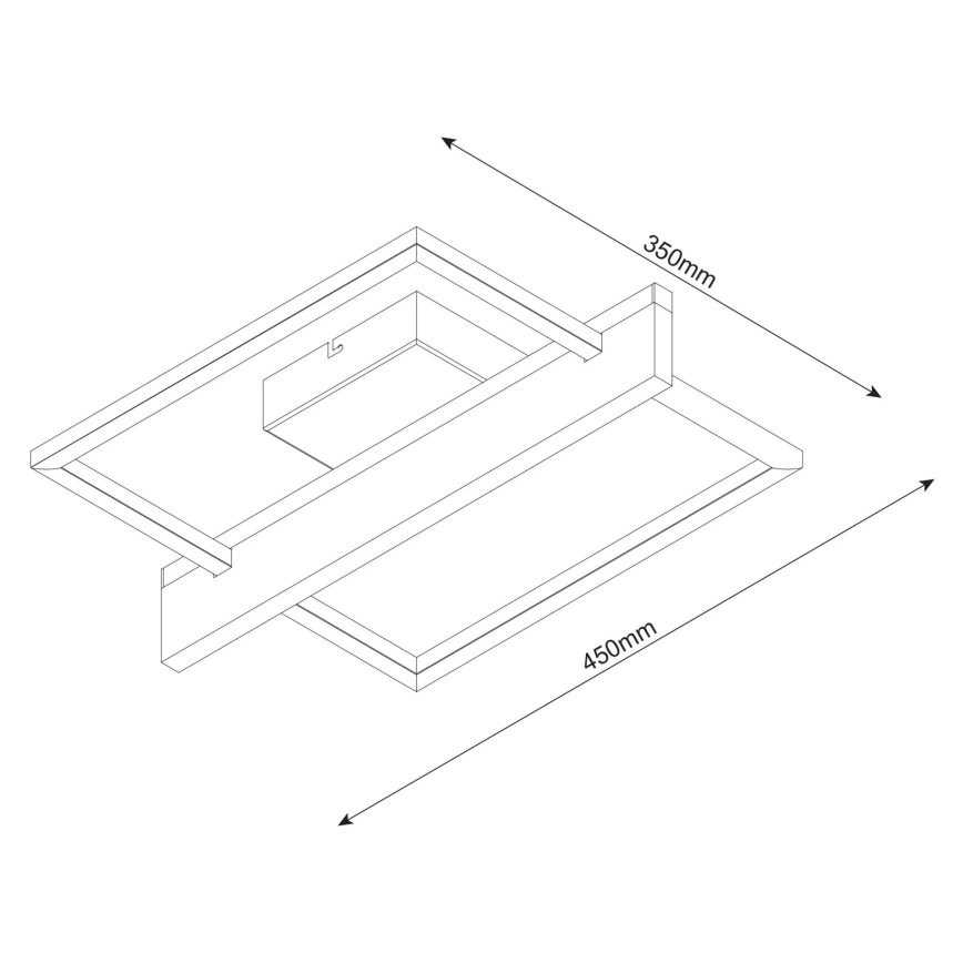 Plafonieră LED LARYSA, 11,5W/230V, 35x45 cm, pin