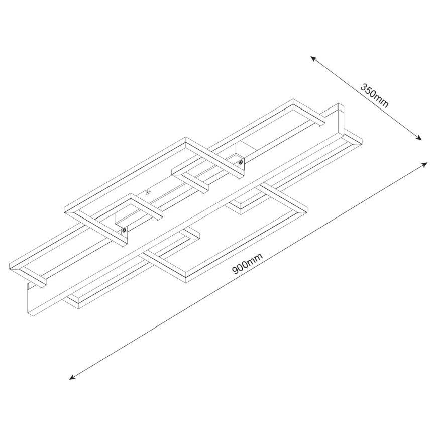 Plafonieră LED LARYSA LED/35W/230V 35x90 cm pin