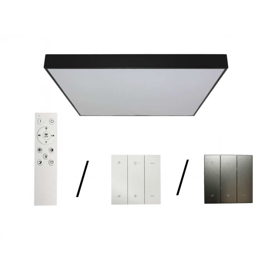 Plafonieră LED LED/340W/230V 3000/4000/6500K 100x100 cm negru