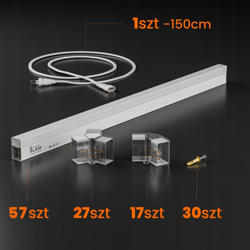 Plafonieră LED HEXAGON LED/570W/85-265V 4000K 522x298 cm CRI 90 IP44 albă