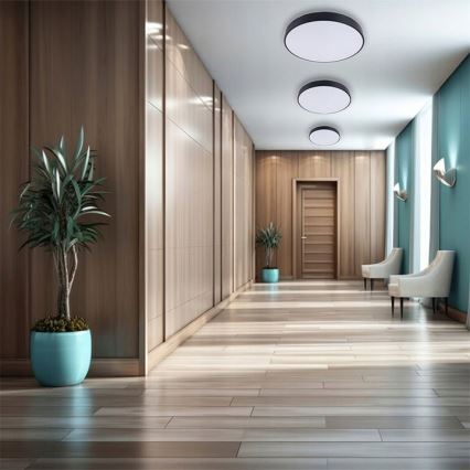 Plafonieră LED LED/60W/230V 4000K d. 60 cm negru