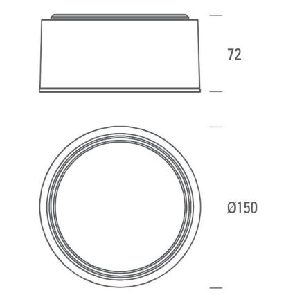 Plafonieră LED LED2 BUTTON LED/17W/230V antracit