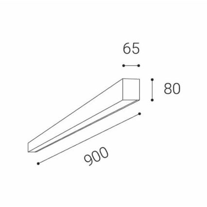 Plafonieră LED LED2 LINO LED/24W/230V 3000K/3500K/4000K negru 90 cm