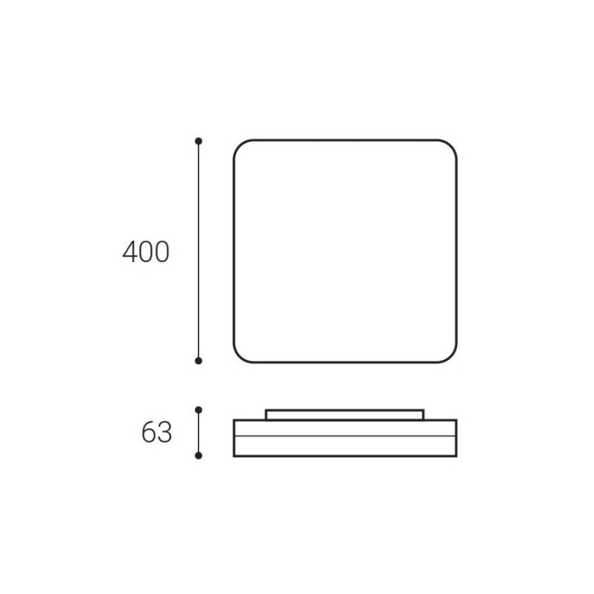 Plafonieră LED LED2 SQUARE II LED/30W/230V 3000/4000/5700K IP54