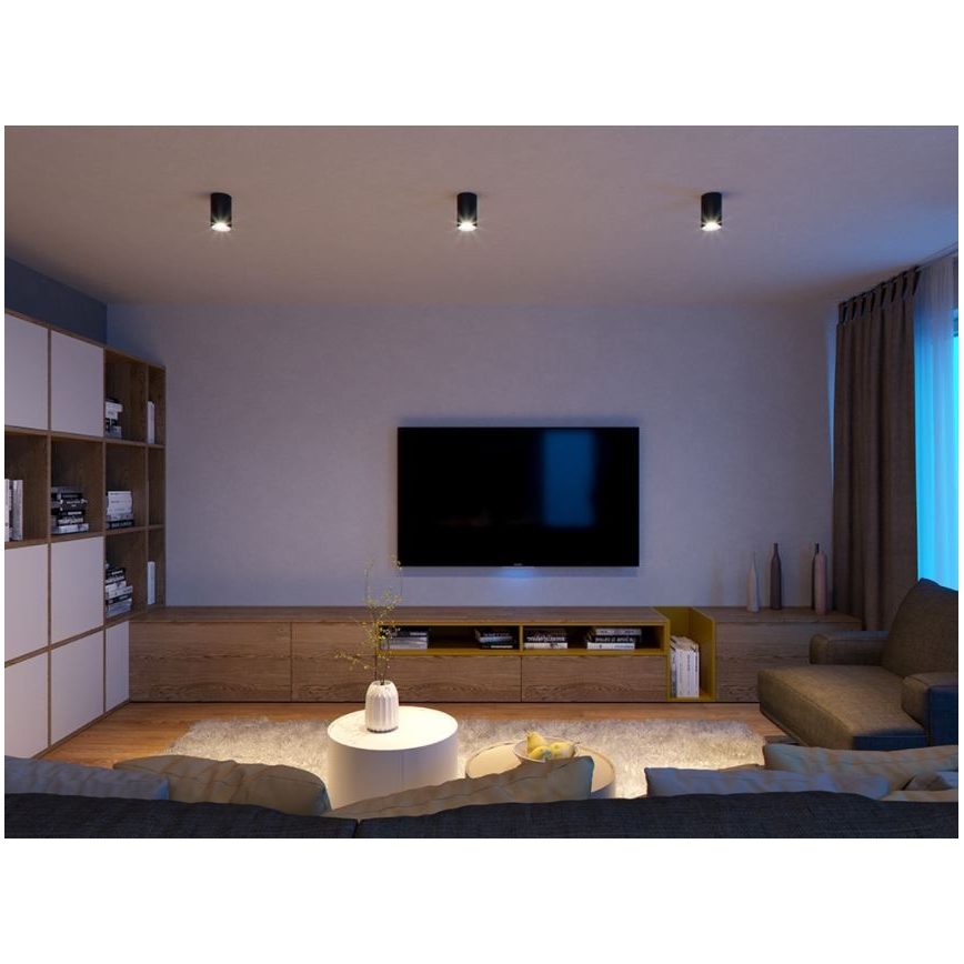 Plafonieră LED LED2 TUBUS LED/9W/230V neagră