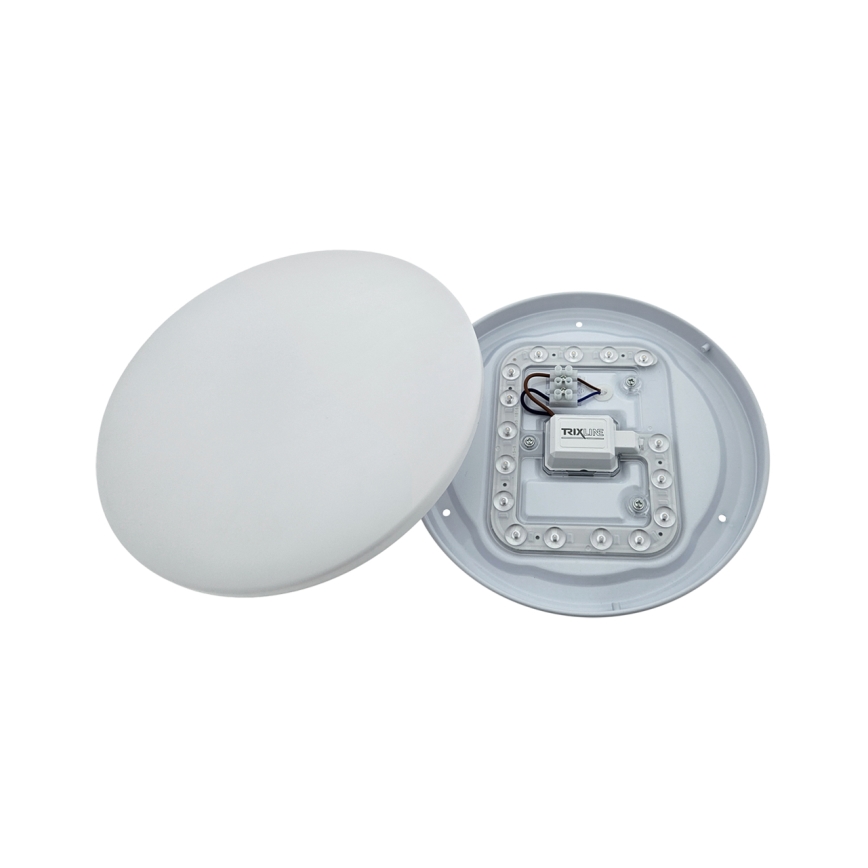Plafonieră LED LENA cu senzor de mișcare, 12W/230V, Ø 25,7 cm, albă