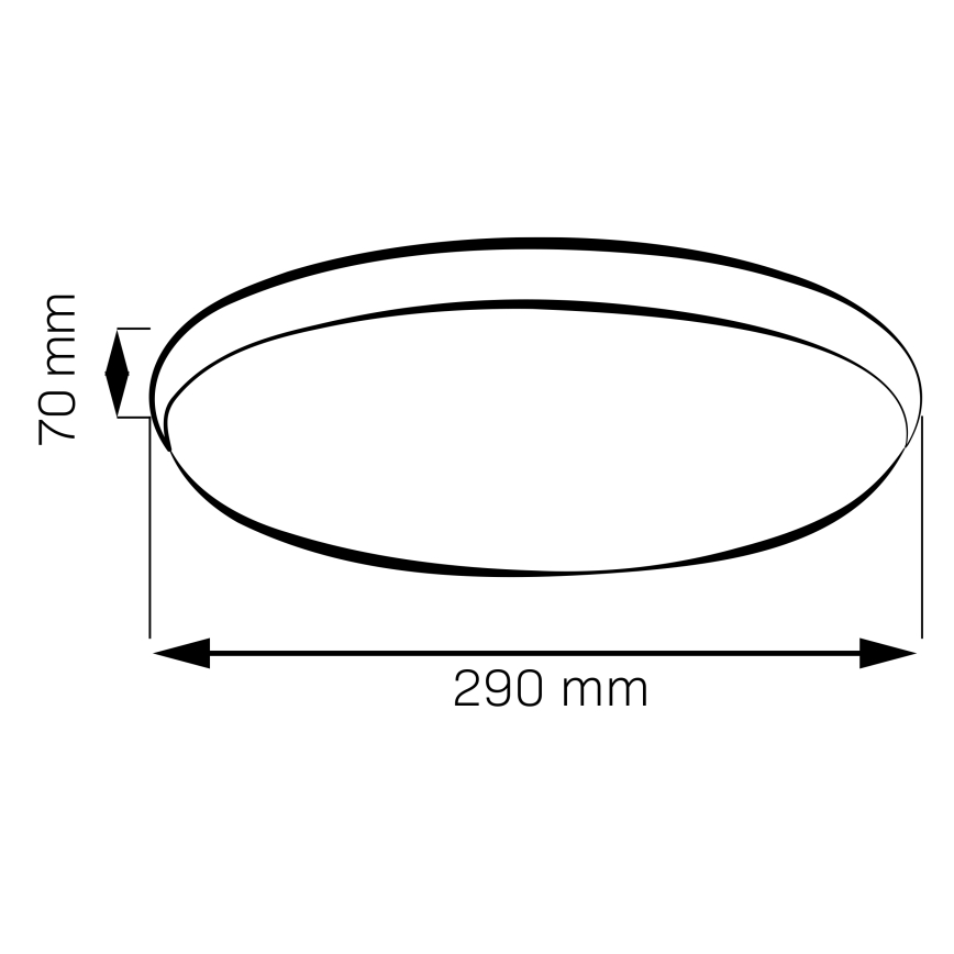 Plafonieră LED LIBRA 15W/230V 4000K, Ø 29 cm, negru