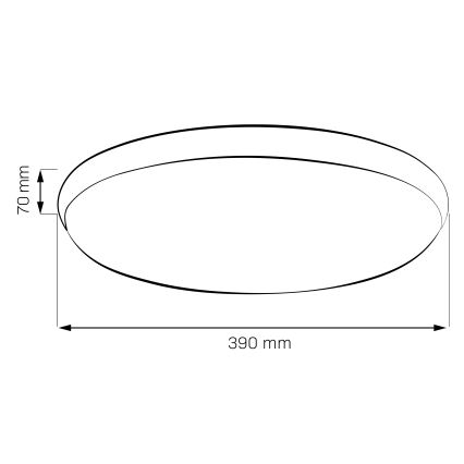 Plafonieră LED LIBRA, 24W/230V, 4000K, Ø 39 cm, crom lucios