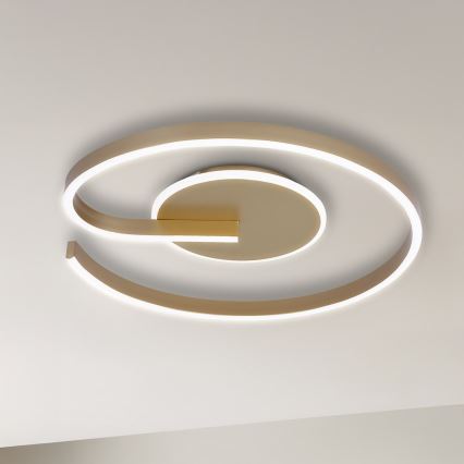 Plafonieră LED LORENZO, 22W, 230V, Ø 50 cm, auriu