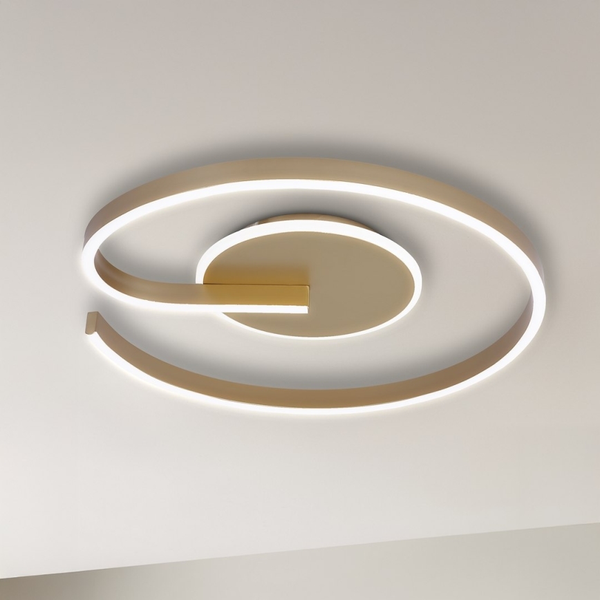 Plafonieră LED LORENZO, 22W, 230V, Ø 50 cm, auriu