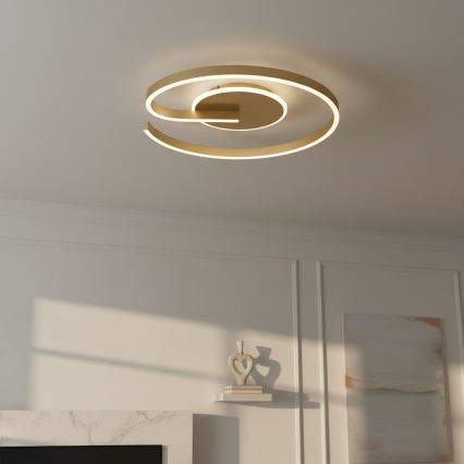 Plafonieră LED LORENZO, 22W, 230V, Ø 50 cm, auriu