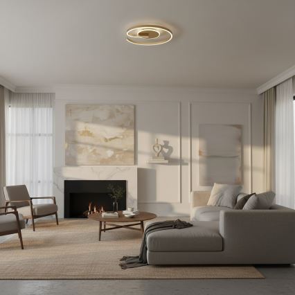 Plafonieră LED LORENZO, 22W, 230V, Ø 50 cm, auriu