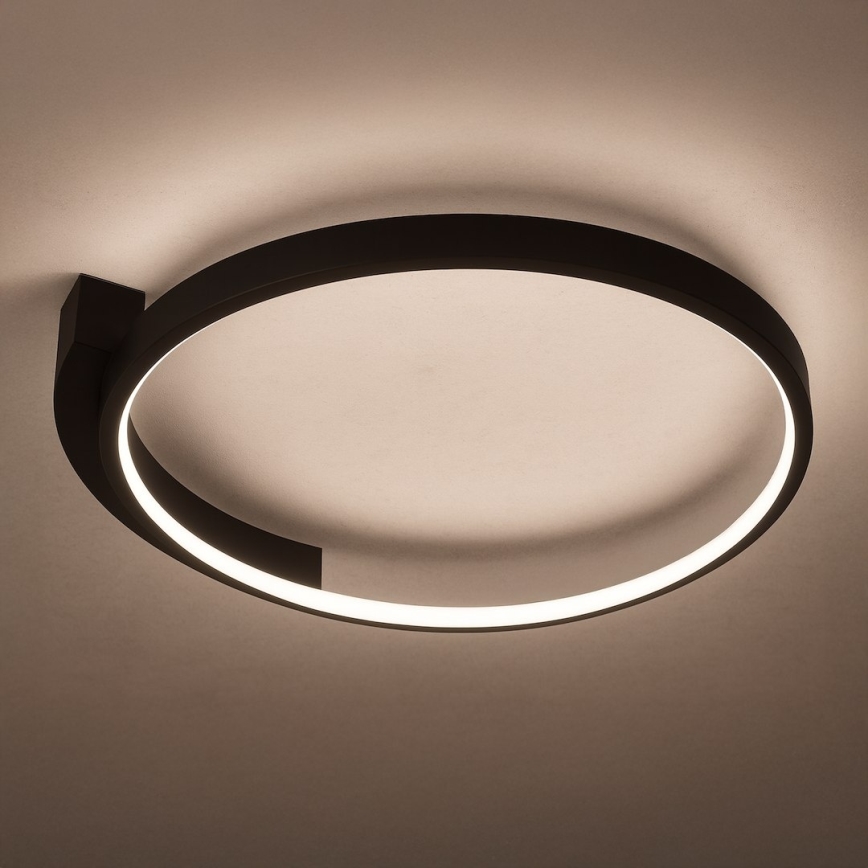 Plafonieră LED LUNA, 18W, 230V, Ø 42,5 cm, neagră