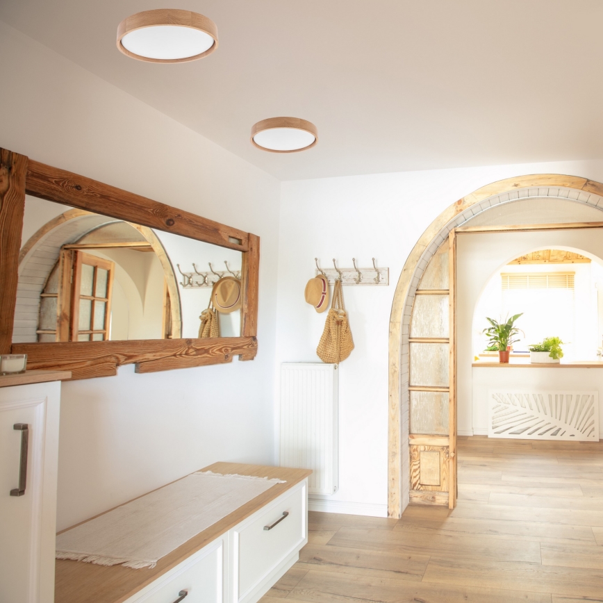 Plafonieră LED MANAROLA SIMPLE Brilagi LED/24W/230V 3000K stejar d. 41 cm