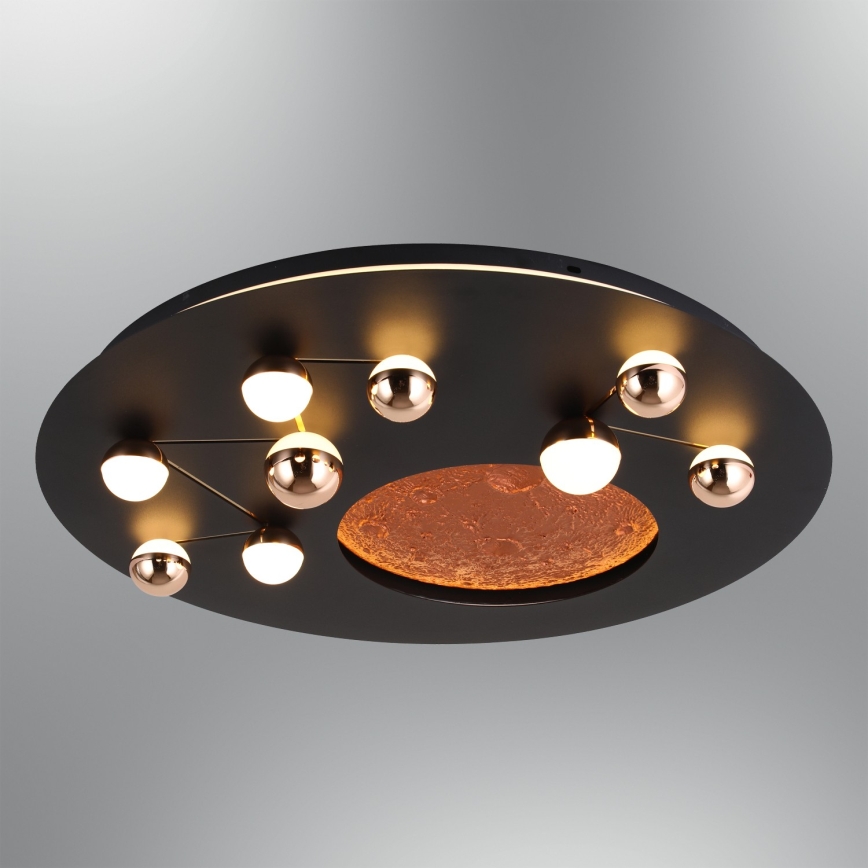 Plafonieră LED MARS, 58 W, 230 V, 3000 K, neagră