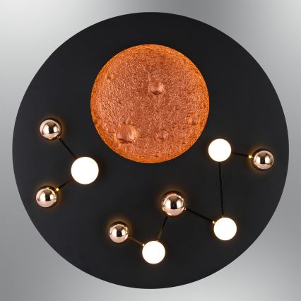 Plafonieră LED MARS, 58 W, 230 V, 3000 K, neagră