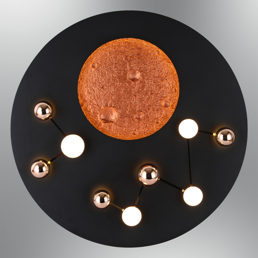 Plafonieră LED MARS, 58 W, 230 V, 3000 K, neagră