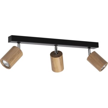 Plafonieră LED MATTI, 3x GU10/5W/230V, stejar