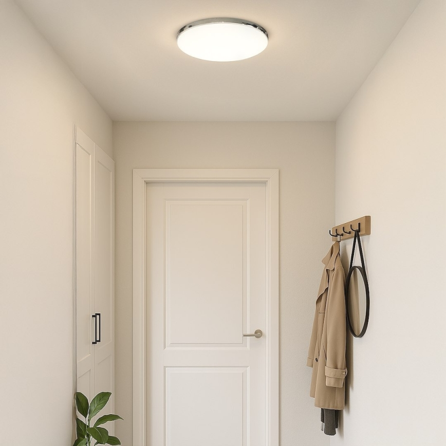 Plafonieră LED MAYA, 36W, 230V, Ø 50 cm, crom lucios