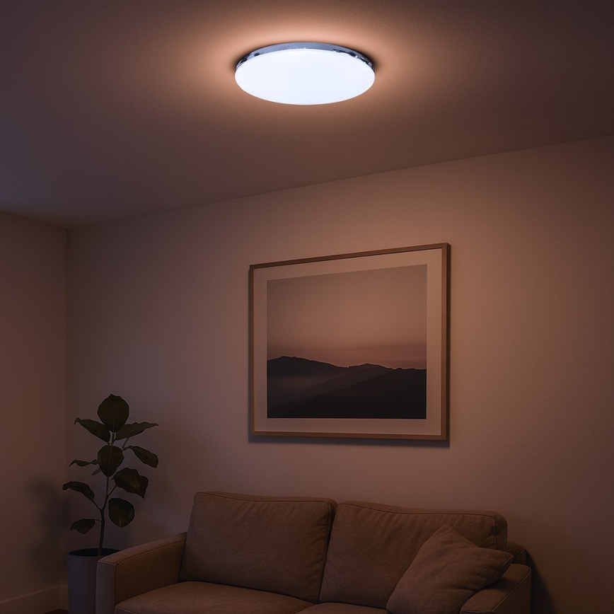 Plafonieră LED MAYA, 36W, 230V, Ø 50 cm, crom lucios