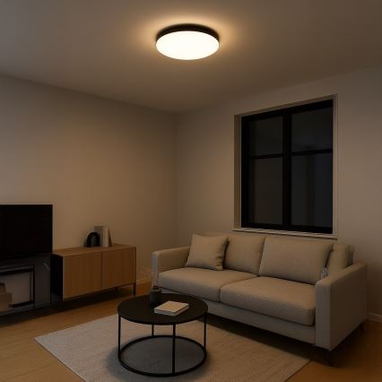 Plafonieră LED MAYA, 36W, 230V, Ø 50 cm, negru