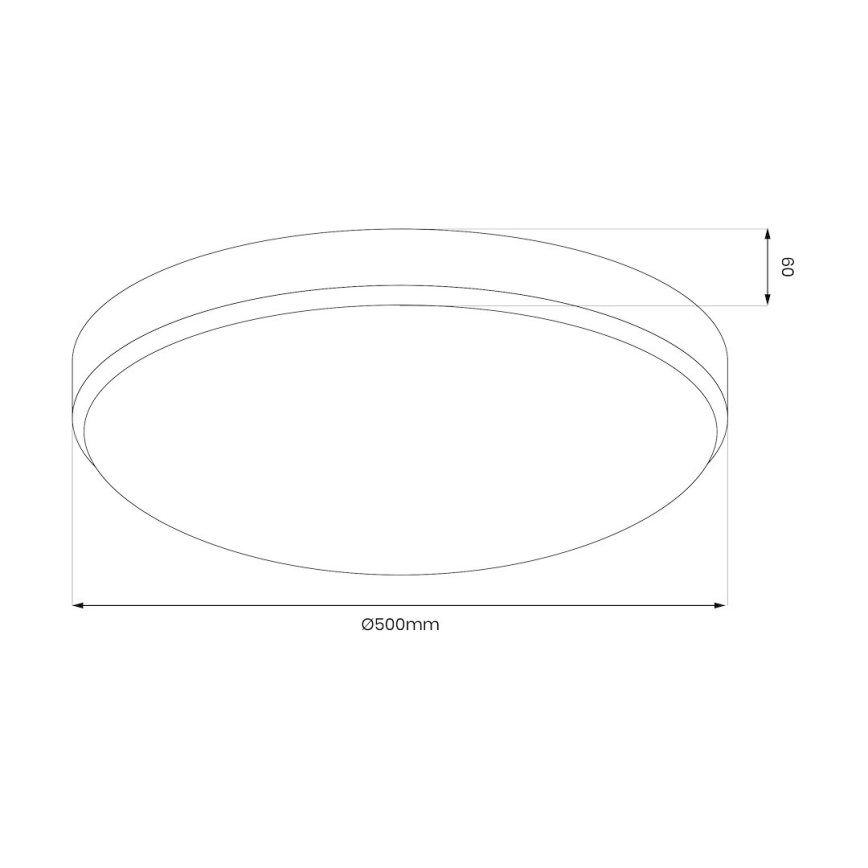 Plafonieră LED MAYA, 36W, 230V, Ø 50 cm, negru