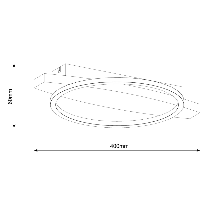 Plafonieră LED MELISA, 12 W, 230 V, 30 x 40 cm, pin