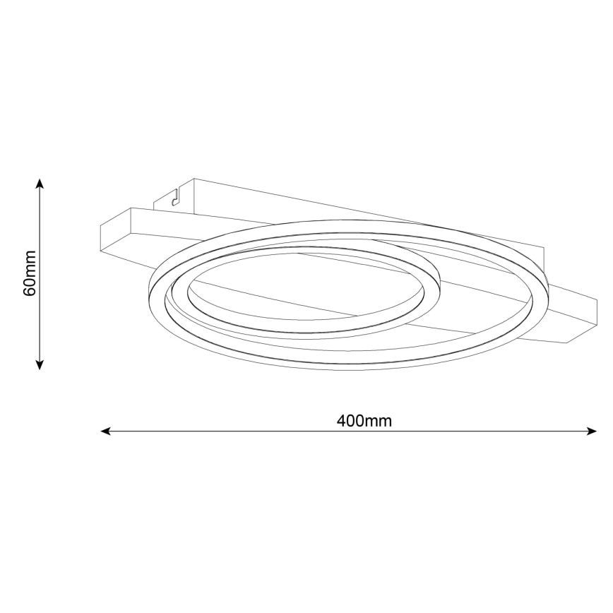 Plafonieră LED MELISA, 28W, 230V, 30x40 cm, pin