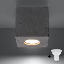Plafonieră LED MURO 1xGU10/7W/230V beton Brilagi