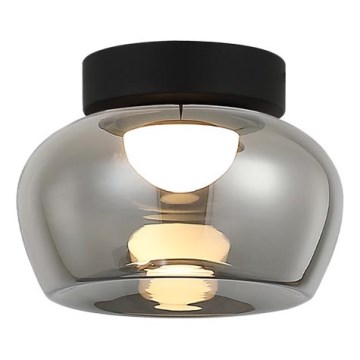 Plafonieră LED NADIA LED/9W/230V, Ø 16 cm, fumuriu/negru