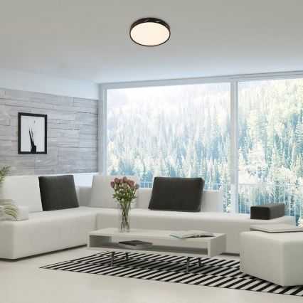 Plafonieră LED/25W/230V 4000K d. 39 cm negru Rabalux