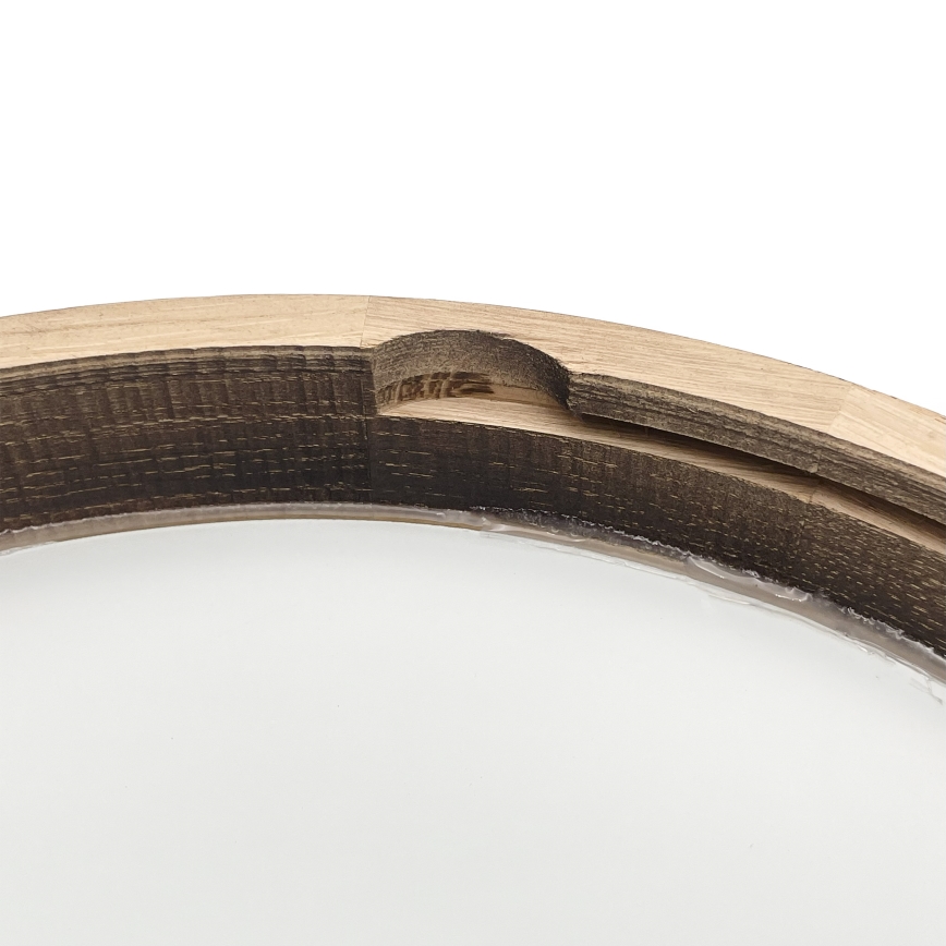 Plafonieră LED OAK SMOKY SLIM, 36 W, 230 V, 4000 K, Ø 37 cm, stejar/maro închis