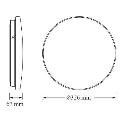 Osram - Lampă LED de tavan pentru baie cu senzor crepuscular CEILING ROUND LED/18W/230V 4000K Ø 33 cm IP44 alb