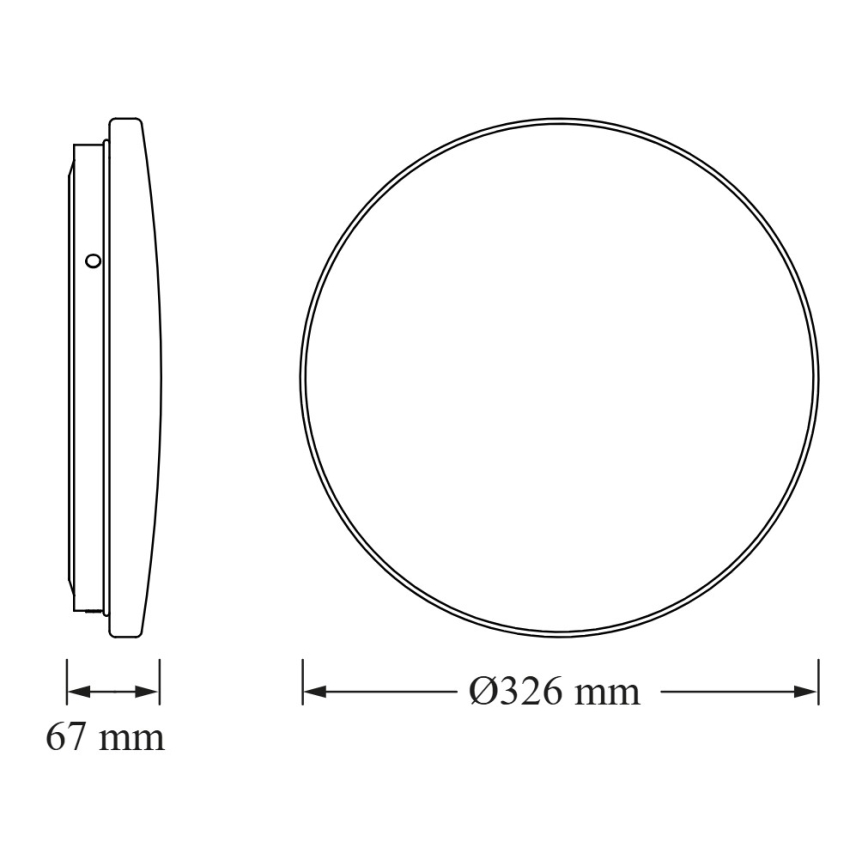 Osram - Lampă LED de tavan pentru baie cu senzor crepuscular CEILING ROUND LED/18W/230V 4000K Ø 33 cm IP44 alb