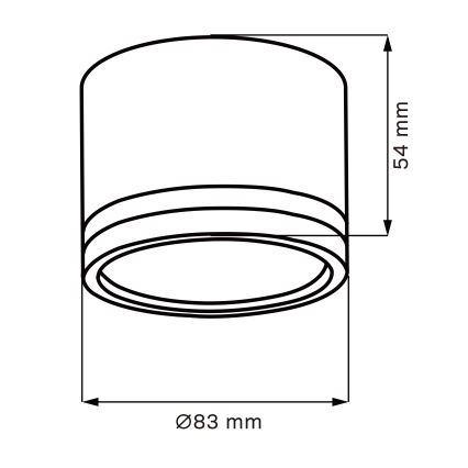 Plafonieră LED PARIS 1xGX53/6W/230V negru