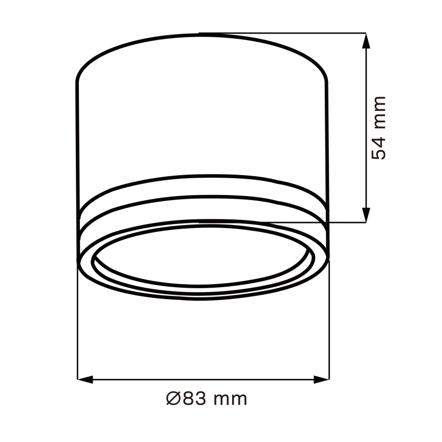Plafonieră LED PARIS 1xGX53/6W/230V negru