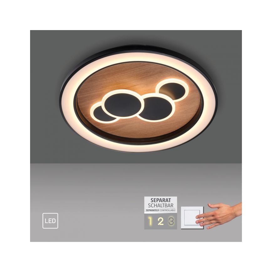 Plafonieră LED Paul Neuhaus 6284-79 ELIZA LED/55,5W/230V d. 60 cm stejar