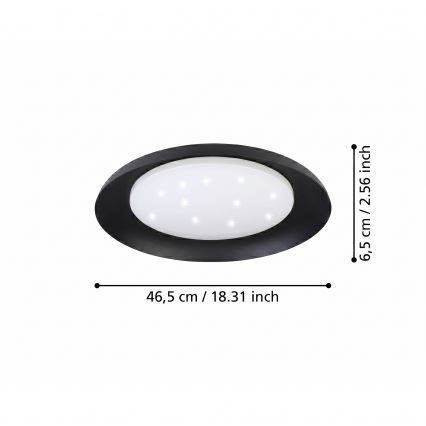 Plafonieră LED/17,1W/230V neagră Eglo