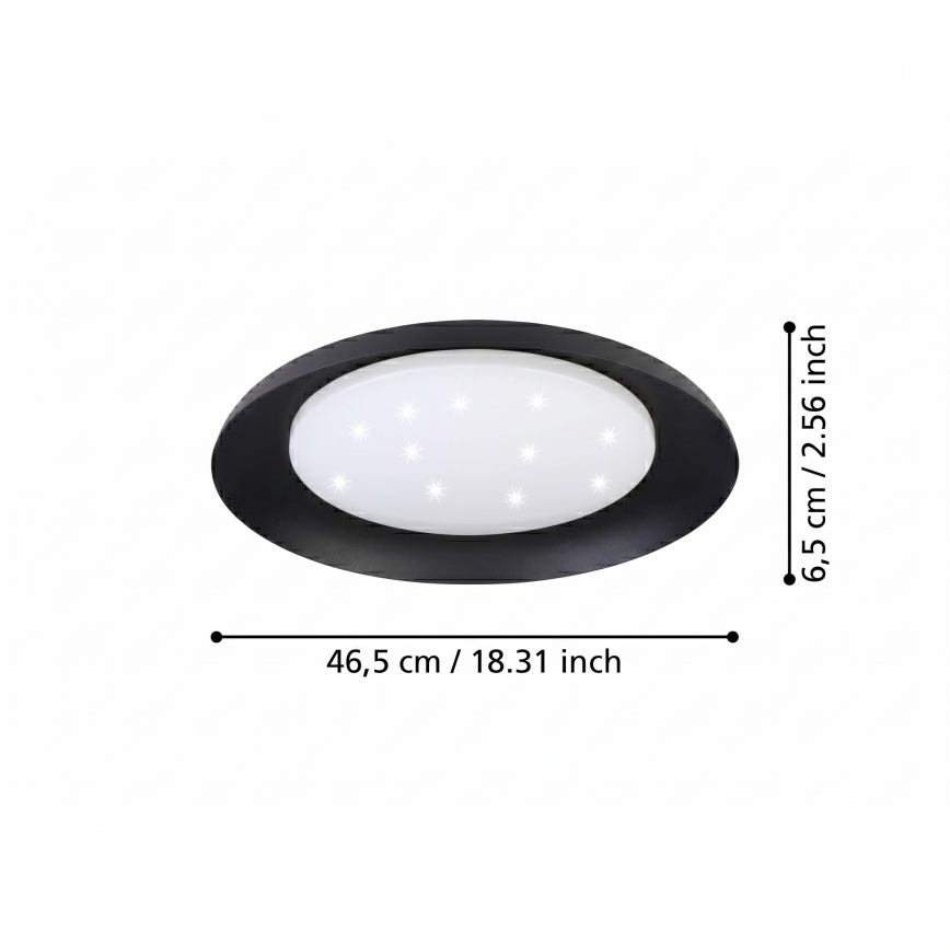 Plafonieră LED/17,1W/230V neagră Eglo