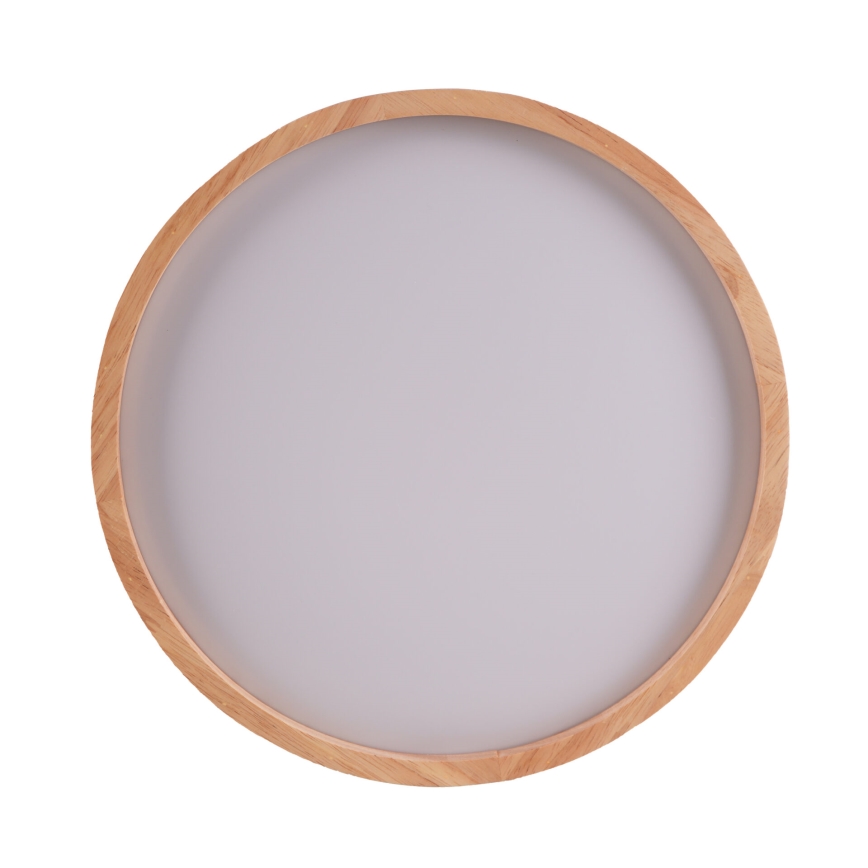 Lampă LED de tavan din lemn pentru baie, 12W/230V, Ø 27 cm, IP44, stejar