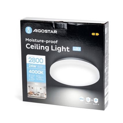 Plafonieră LED pentru baie Aigostar LED/24W/230V 4000K IP54