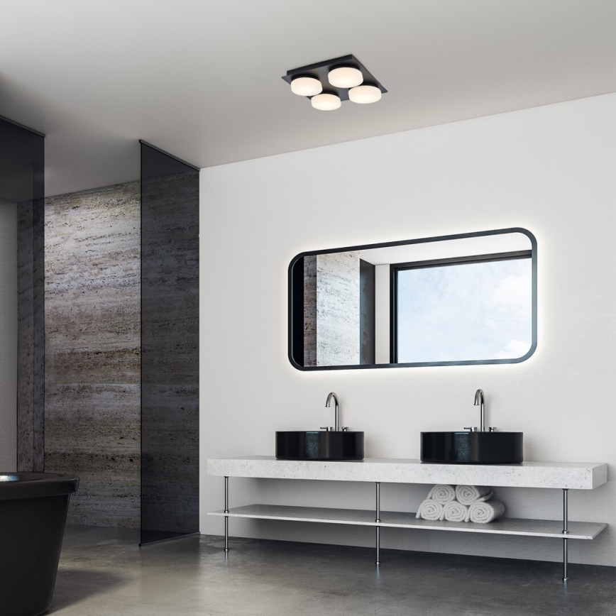 Plafonieră LED pentru baie 4xLED/5,2W/230V IP44 negru Rabalux