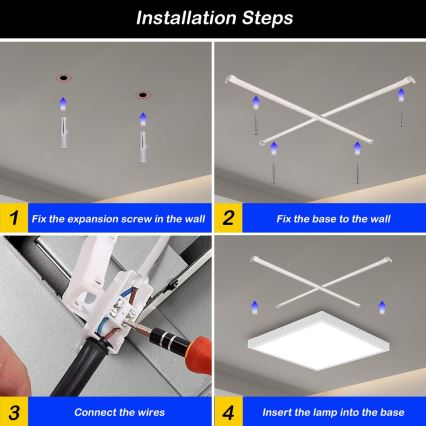 Plafonieră LED pentru baie Brilagi FRAME LED/50W/230V 3000/4000/6000K IP44 alb