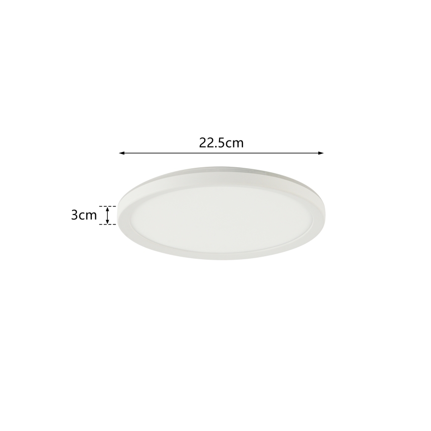 Plafonieră LED pentru baie Brilagi ULTRA SLIM LED/12W/230V d. 22,5 cm alb IP54